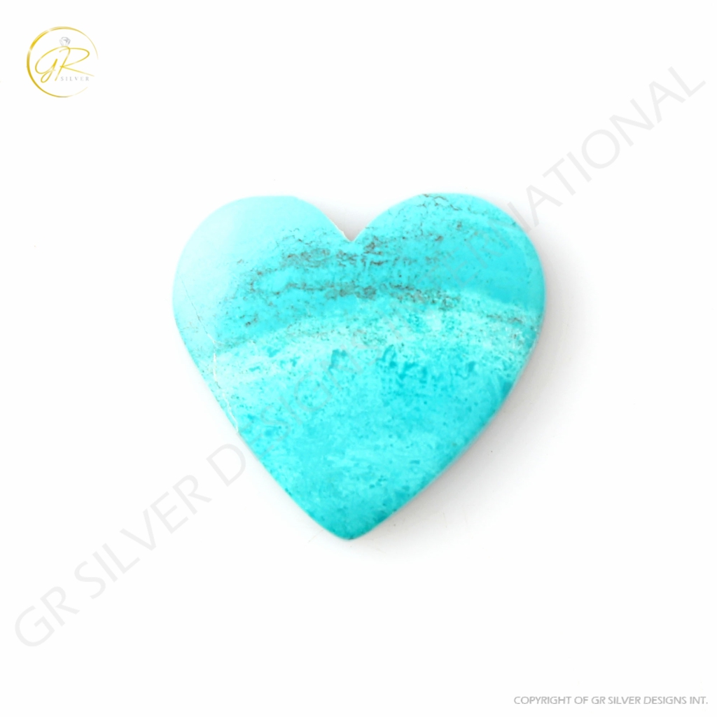 Natural Shattuckite Chrysocolla Gemstone, Chrysocolla Heart shape Cabochon Gemstone