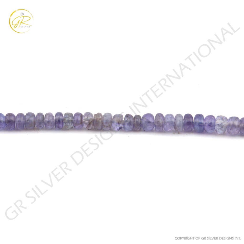 3-4mm Round Tanzanite Smooth Gemstone Beads For Jewelry Making