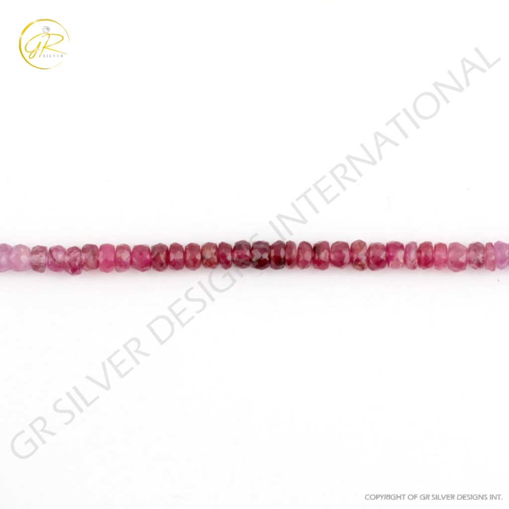 Faceted Multi Sapphire 3mm Round 7 Strands Beads For Jewelry