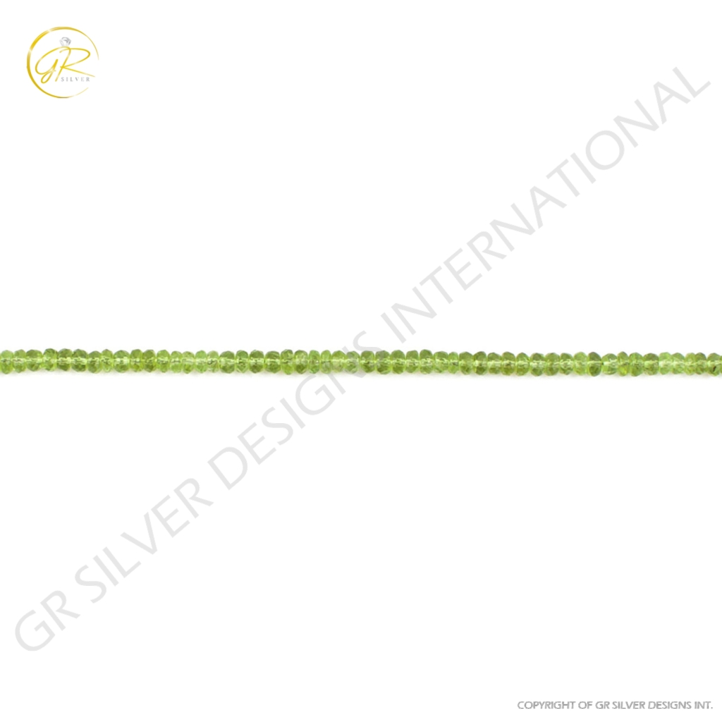 Natural Peridot Gemstone 5mm Round Faceted Beads