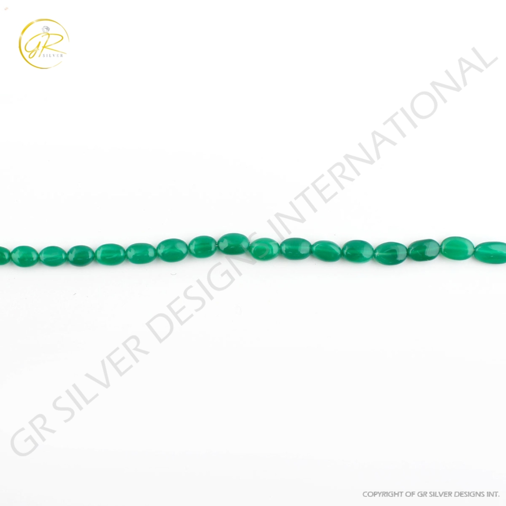 Natural Plain Green Onyx Gemstone Mix Tumble Beads