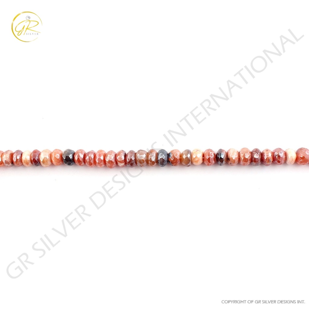 Natural Multi Botswana Agate Faceted Gemstone Beads