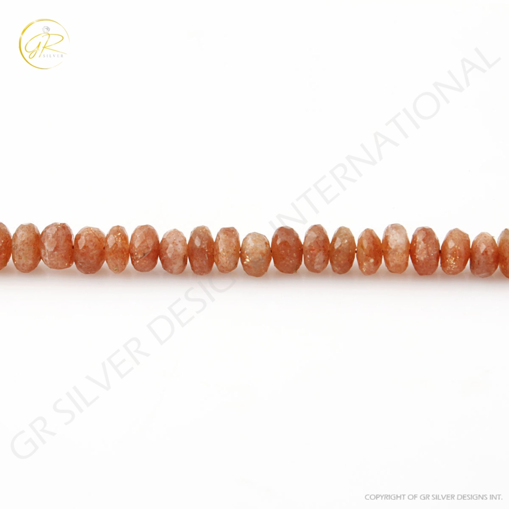 Natural Round Sunstone Beads, 7.5-8.5mm Round Sunstone 19 Strands