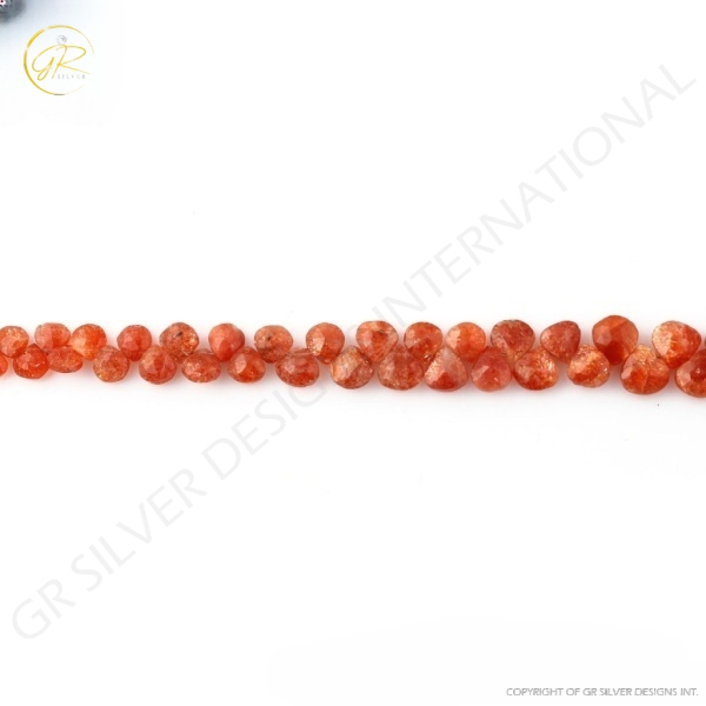 SUN STONE BEADS, NATURAL SUN FACETED BEADS, 6-8.5 MM APPROX SUN STONE BEADS