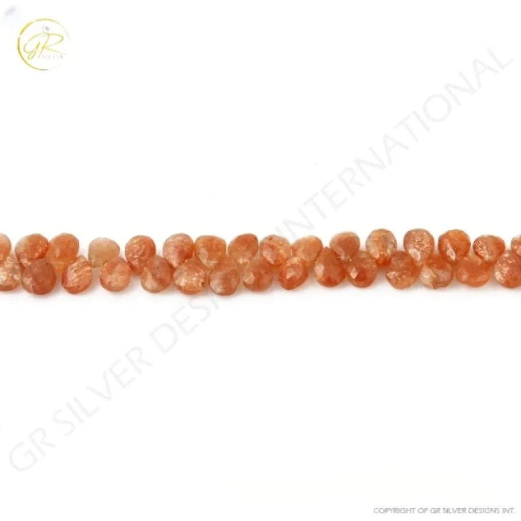 Sunstone Beads, Sunstone Pear Shape Gemstone Beads 7.5-12mm Approx 7Strands