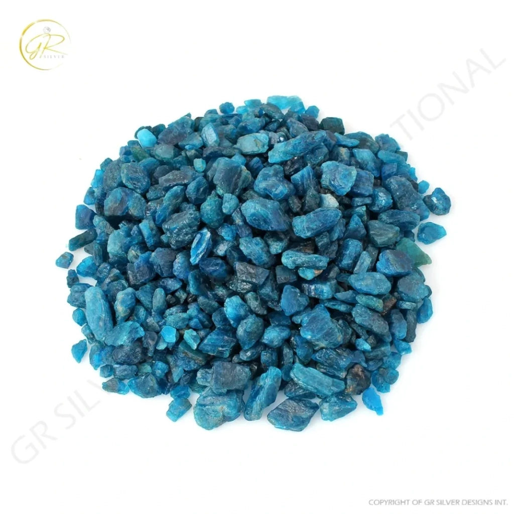 Natural Blue Apatite Rough Loose Mineral Gemstone