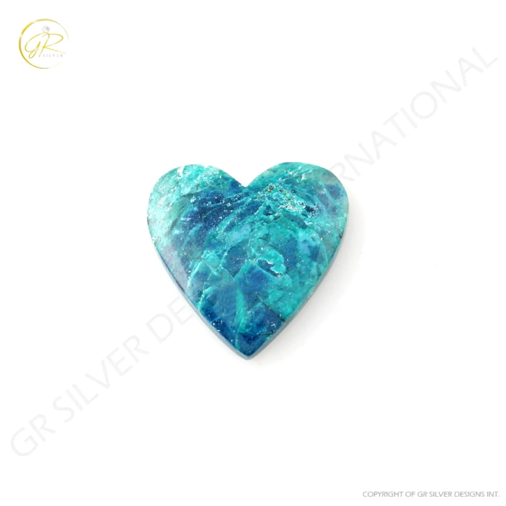 34.3ct Chrysocolla Gemstone, Natural Shattuckite Chrysocolla Cabochon Gemstone