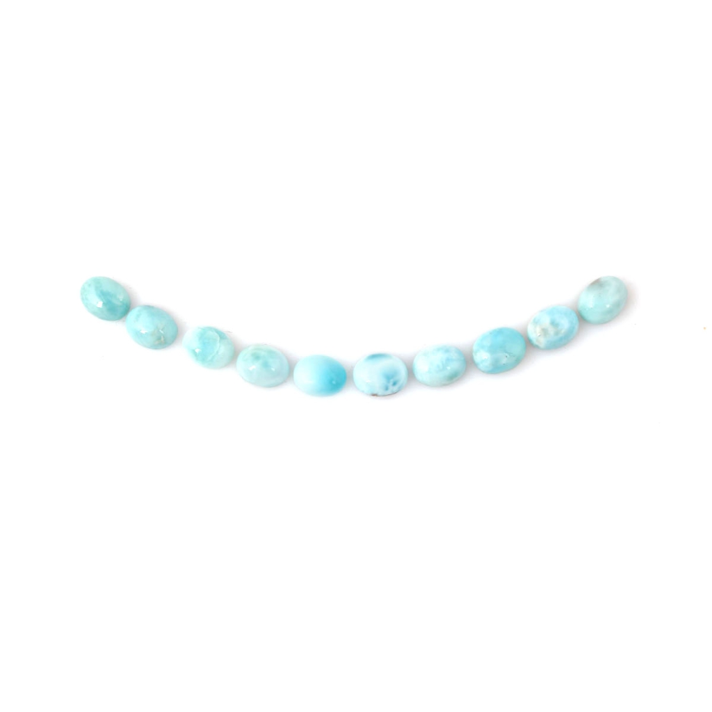 7x9mm Oval Shape Natural Larimar cabochon Loose Gemstone