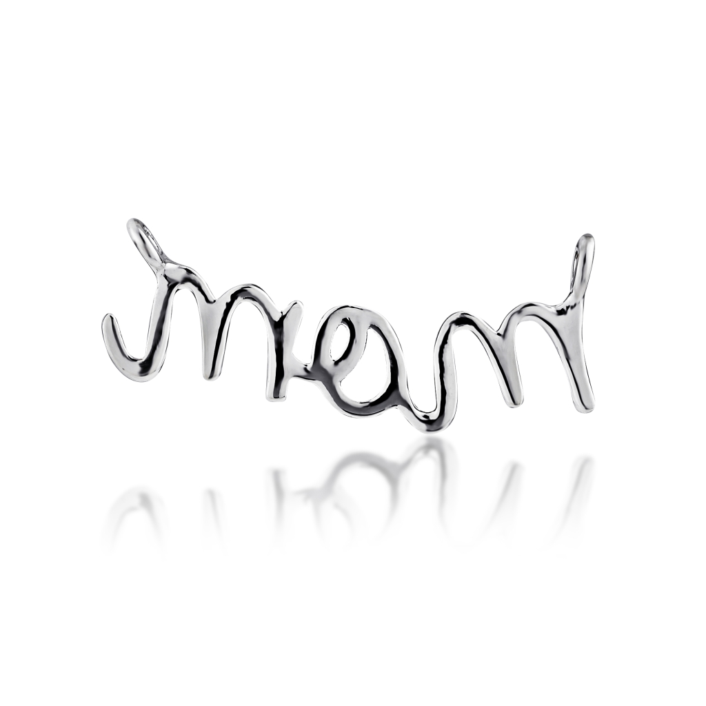 Mom Sign Pendant Necklace Meaningful Sterling Silver Gift for Mom