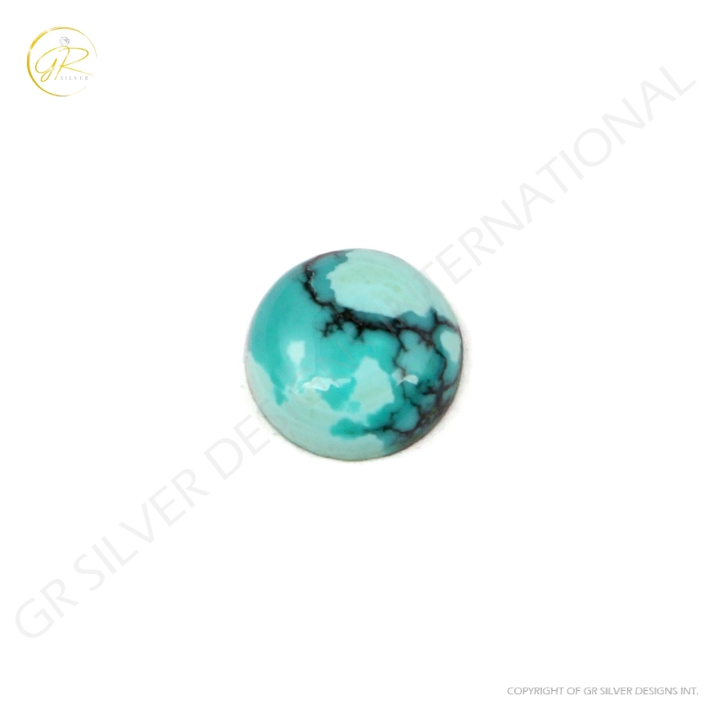 Tibetan Turquoise Round Cabochon Loose Gemstone 7x7mm