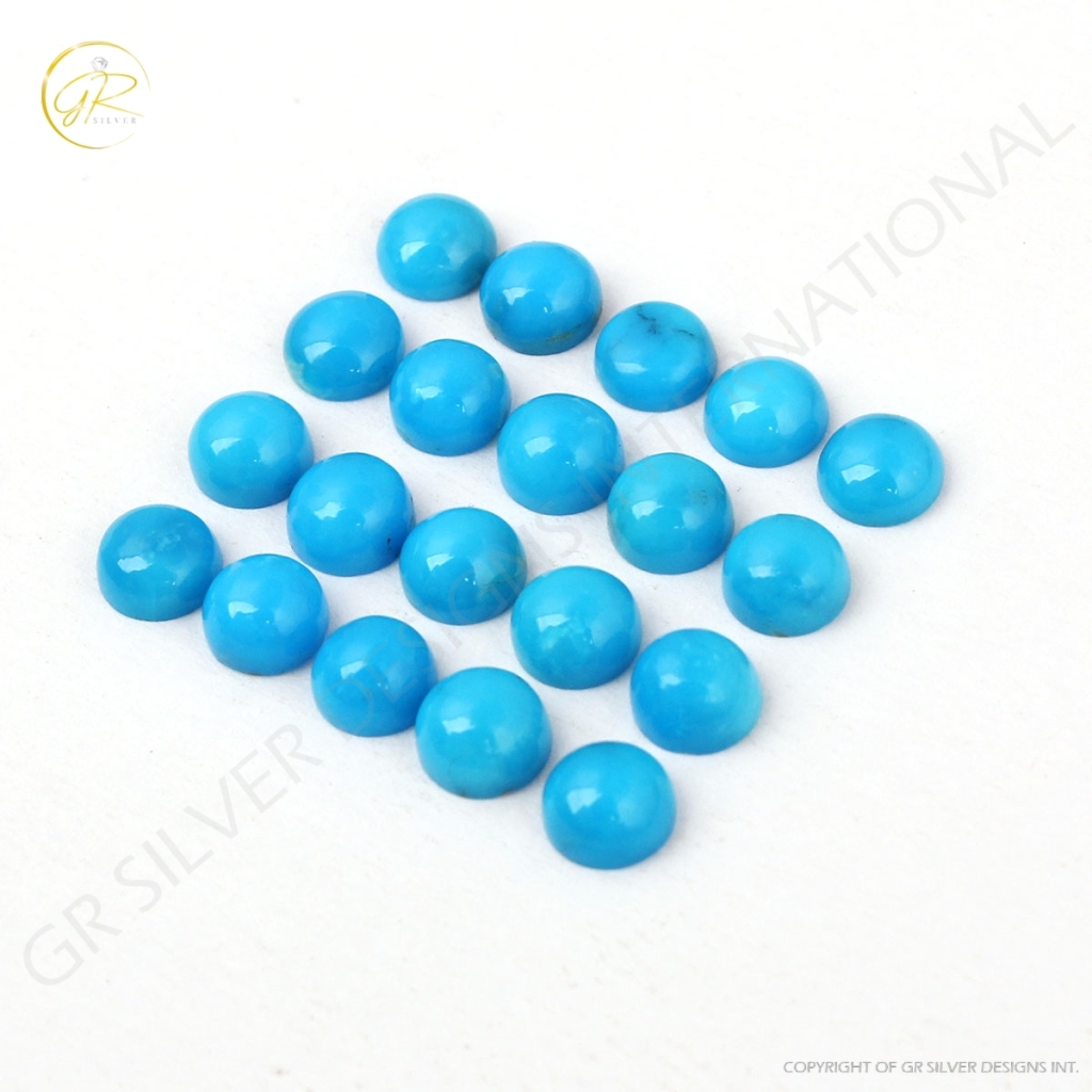 Natural American Turquoise Round Loose Gemstone 6x6mm