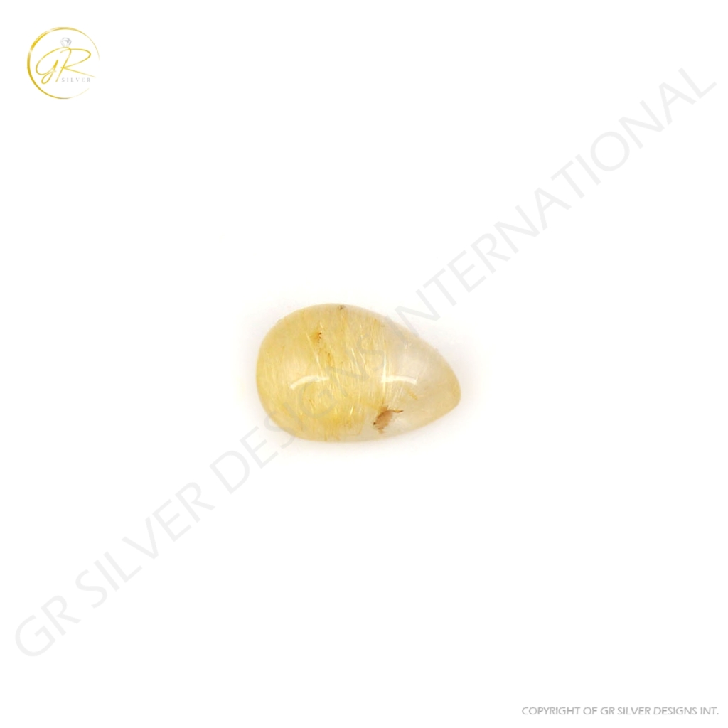 Golden Rutile Loose Pear Gemstone 8x12mm