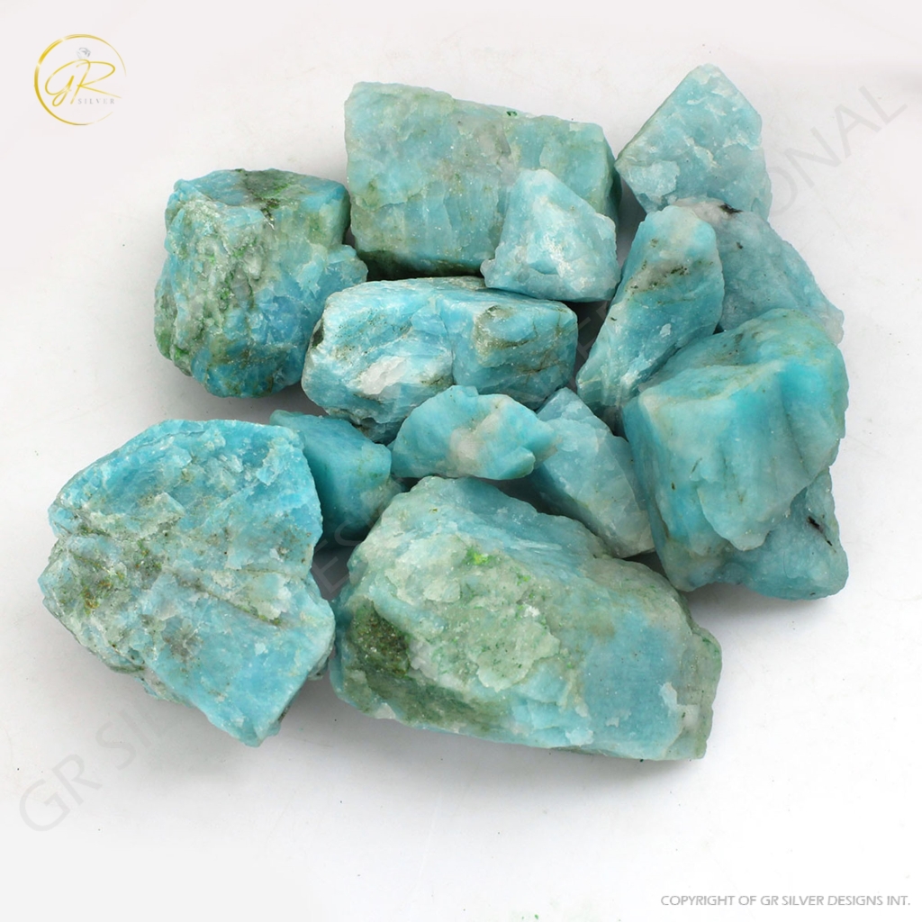 Natural Amazonite Rough Loose Mineral Gemstone