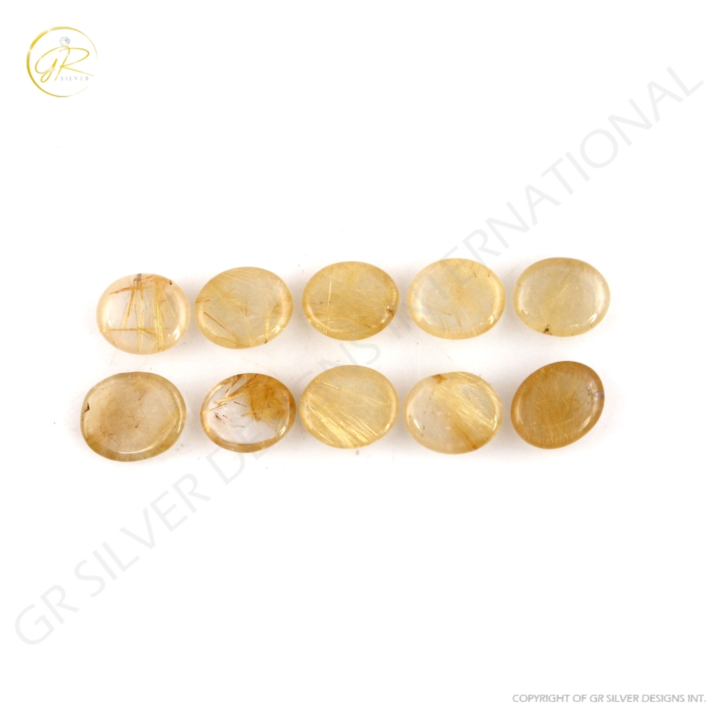 Top Quality Natural Golden Rutile 10x12 Oval Gemstone