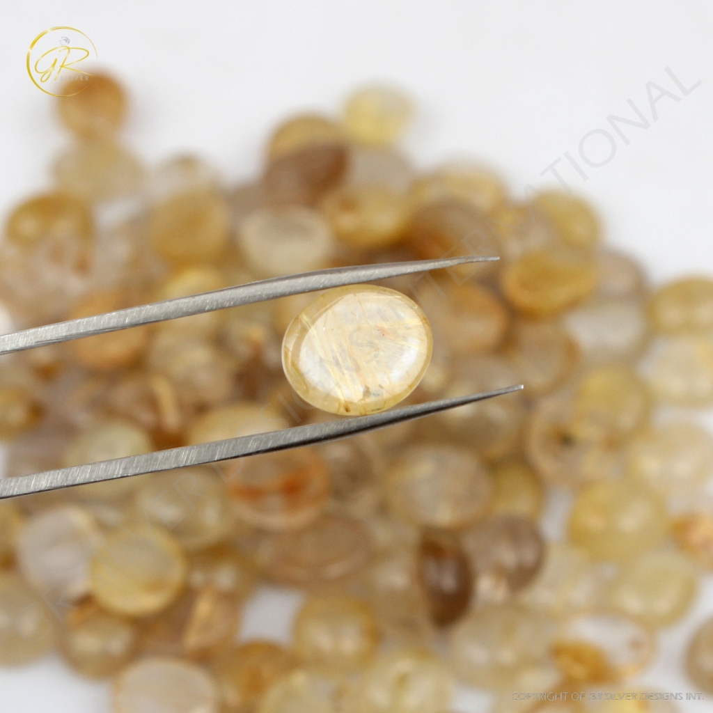 Top Quality Natural Golden Rutile 10x12 Oval Gemstone