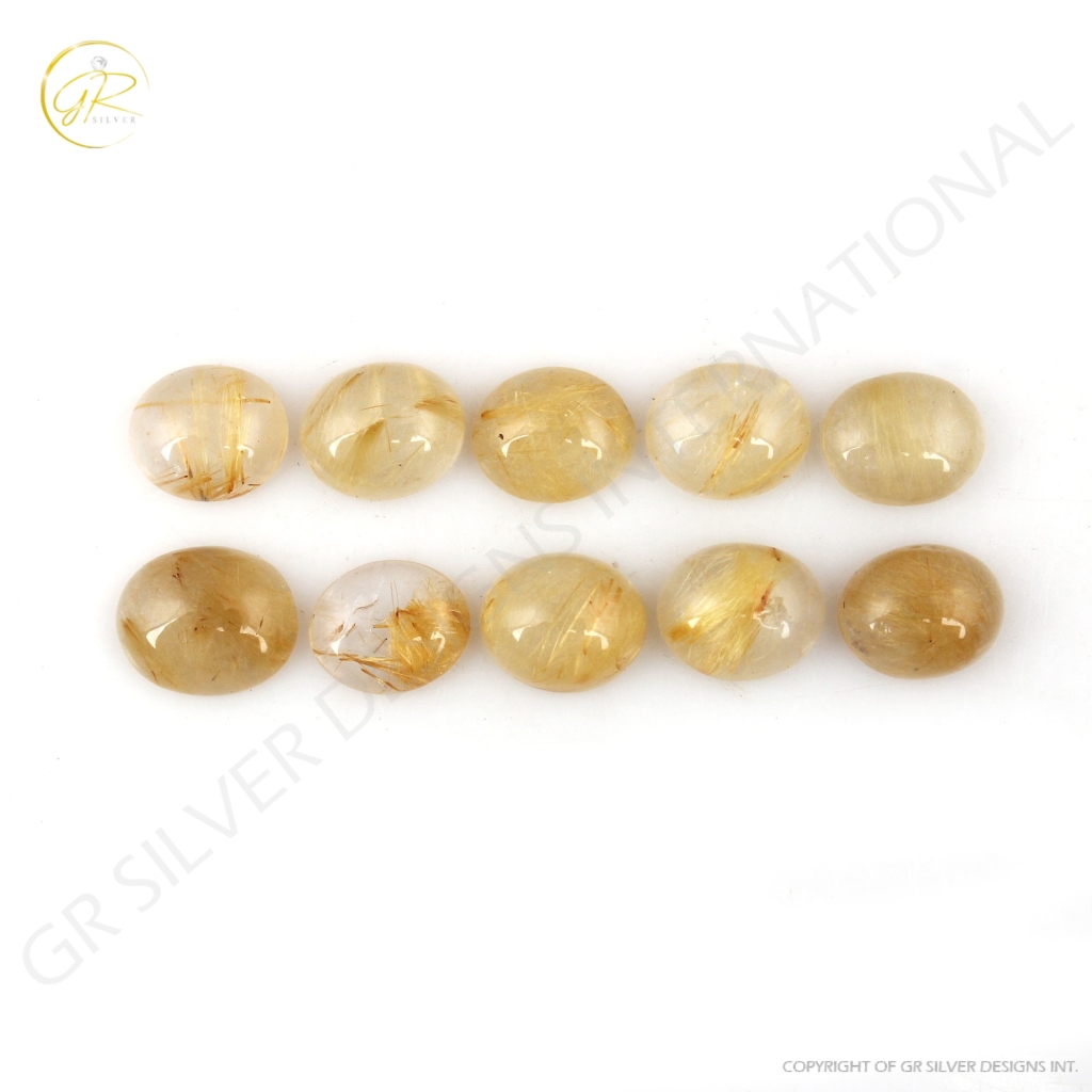 Top Quality Natural Golden Rutile 10x12 Oval Gemstone