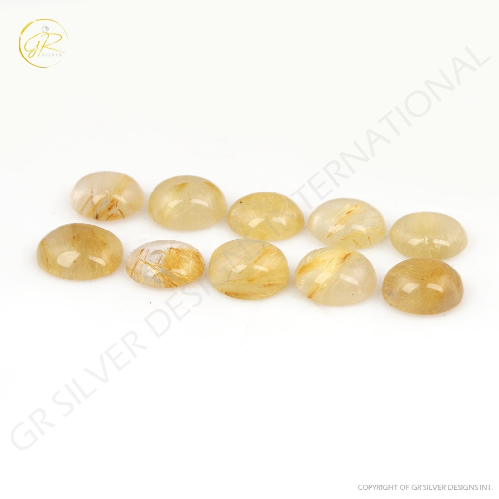 Top Quality Natural Golden Rutile 10x12 Oval Gemstone