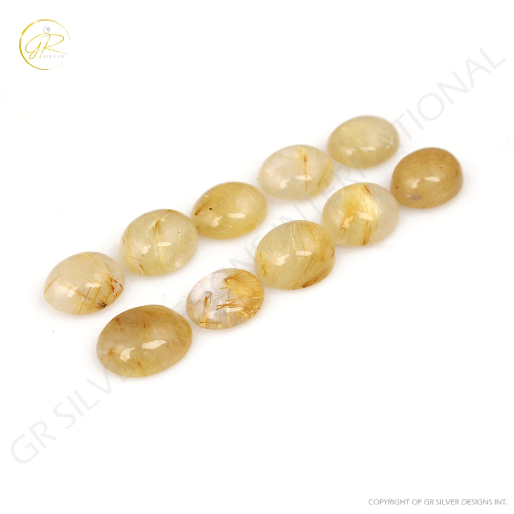 Top Quality Natural Golden Rutile 10x12 Oval Gemstone