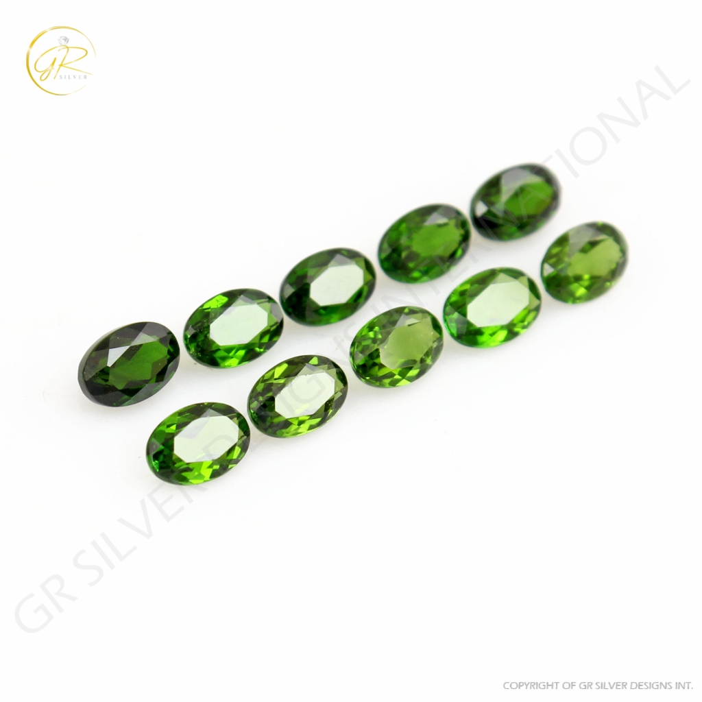 4x6mm Oval Natural Chrome Diopside Loose Gemstone