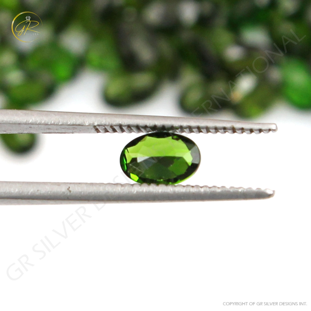 4x6mm Oval Natural Chrome Diopside Loose Gemstone