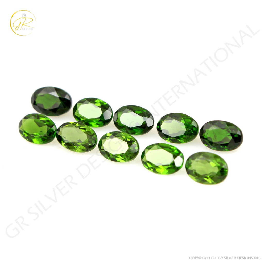 4x6mm Oval Natural Chrome Diopside Loose Gemstone