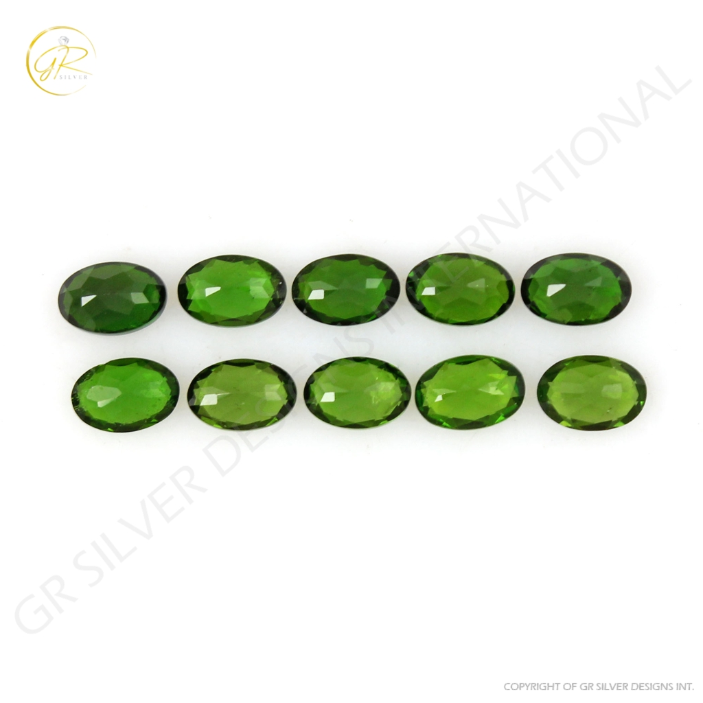 4x6mm Oval Natural Chrome Diopside Loose Gemstone