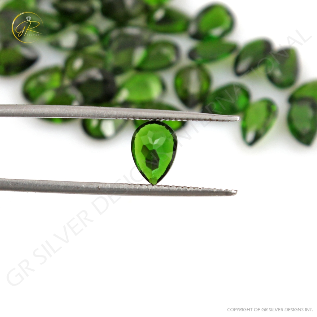 Pear Chrome Diopside 5x7mm Loose Gemstone