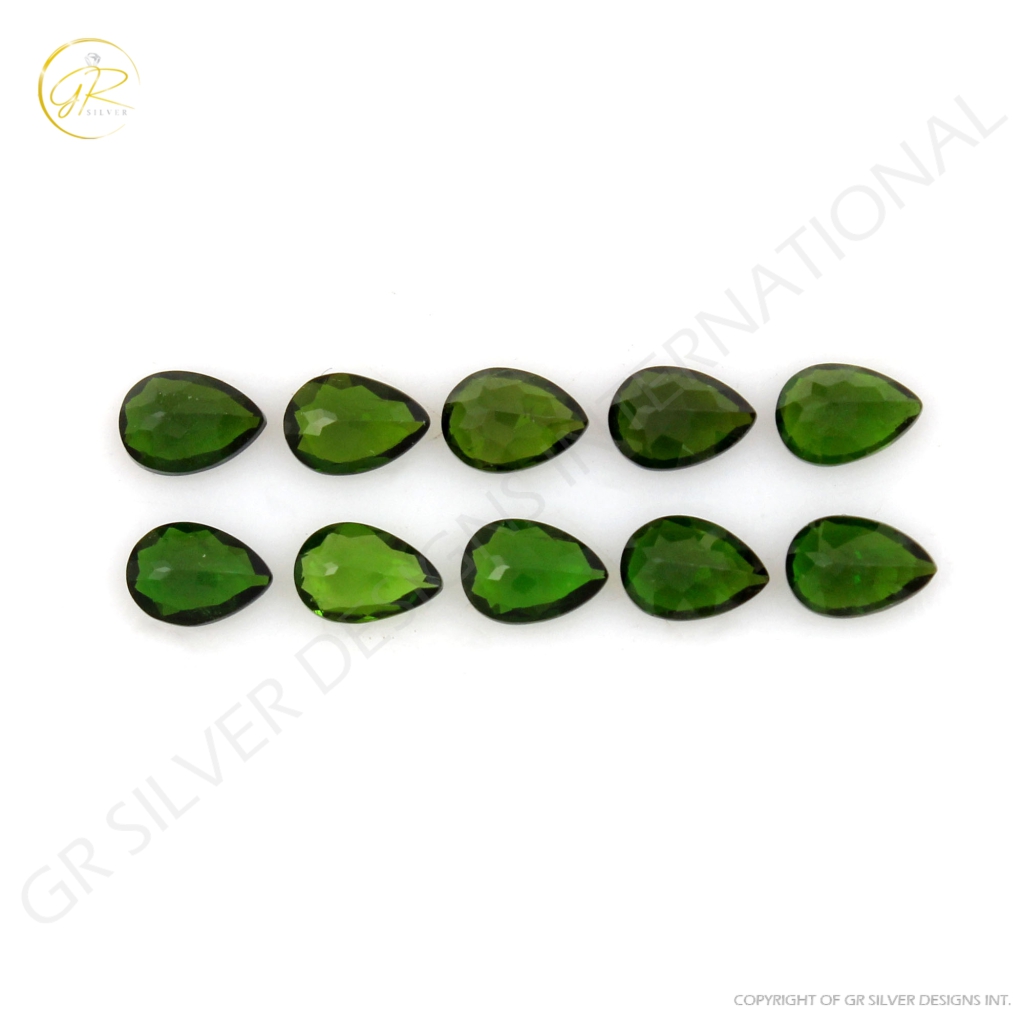 Pear Chrome Diopside 5x7mm Loose Gemstone