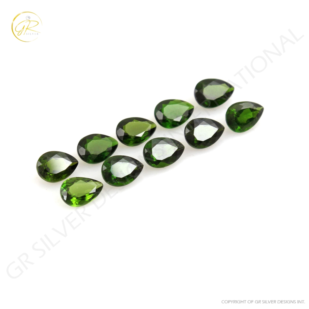 Pear Chrome Diopside 5x7mm Loose Gemstone