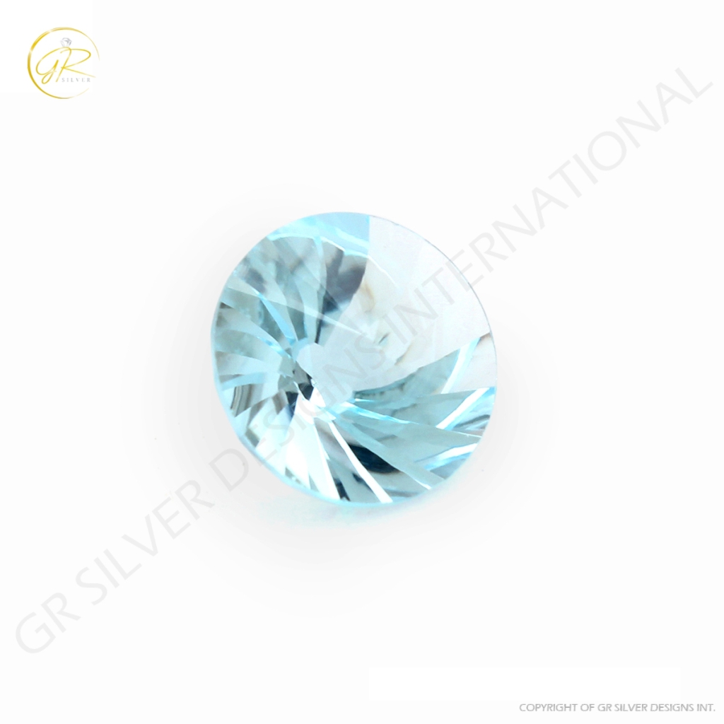 12mm Round Shape Blue Topaz Gemstone