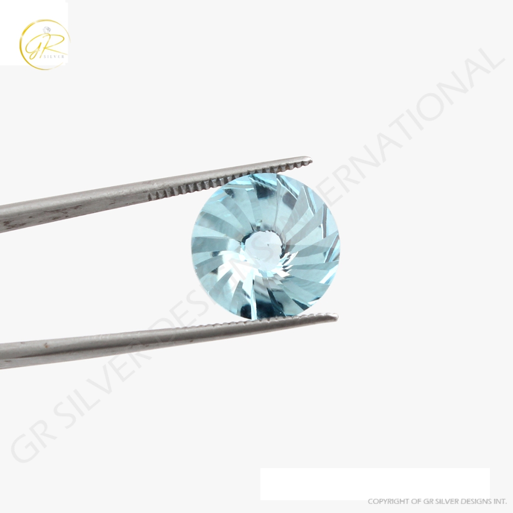 12mm Round Shape Blue Topaz Gemstone