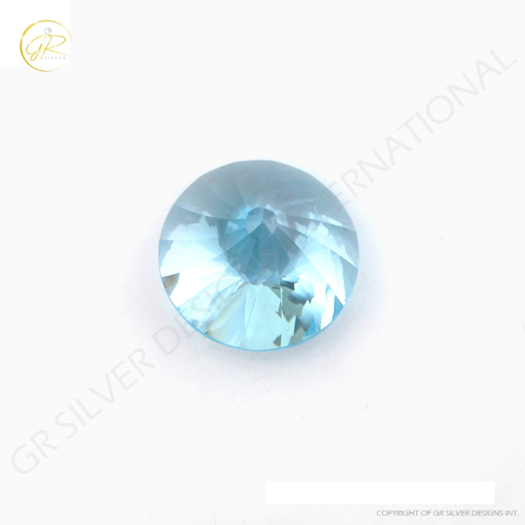 12mm Round Shape Blue Topaz Gemstone