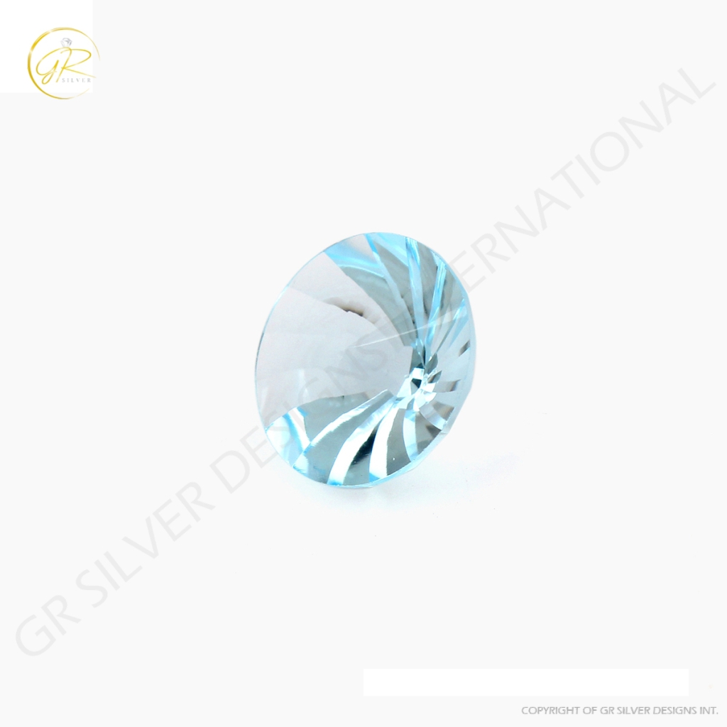 12mm Round Shape Blue Topaz Gemstone