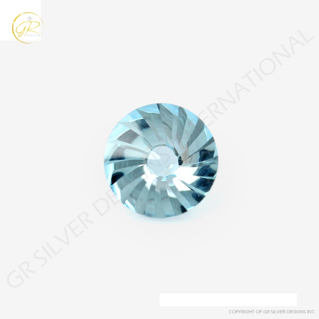 12mm Round Shape Blue Topaz Gemstone