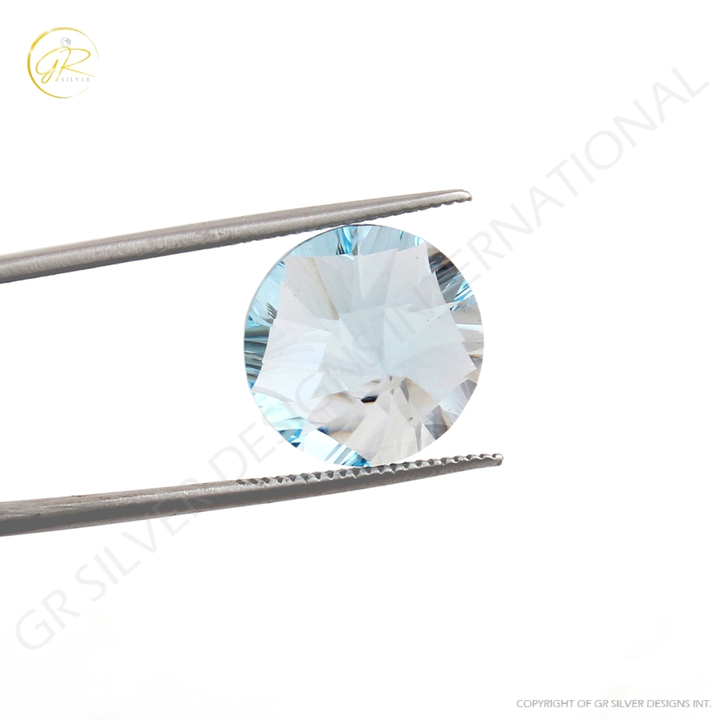 Natural Sky Blue Topaz 12mm Round Cut Loose Gemstone