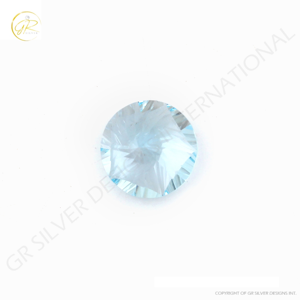 Natural Sky Blue Topaz 12mm Round Cut Loose Gemstone