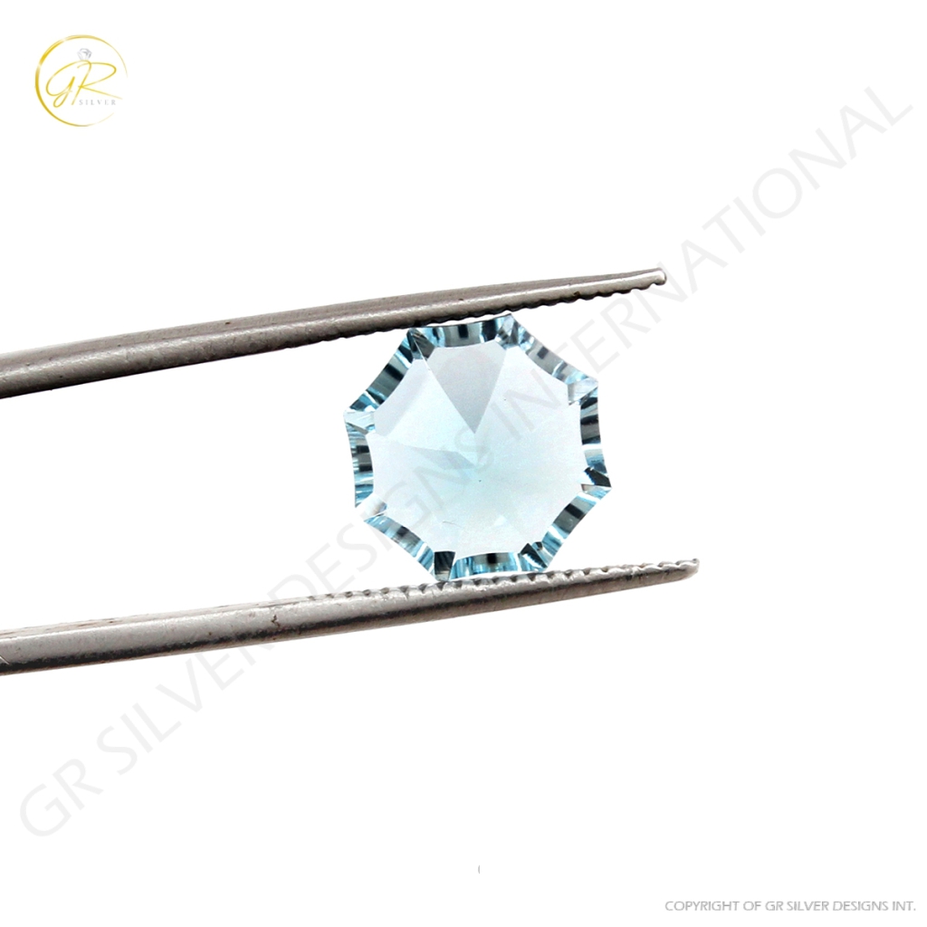 9mm Round Shape Blue Topaz Loose Gemstone For Jewelry Making