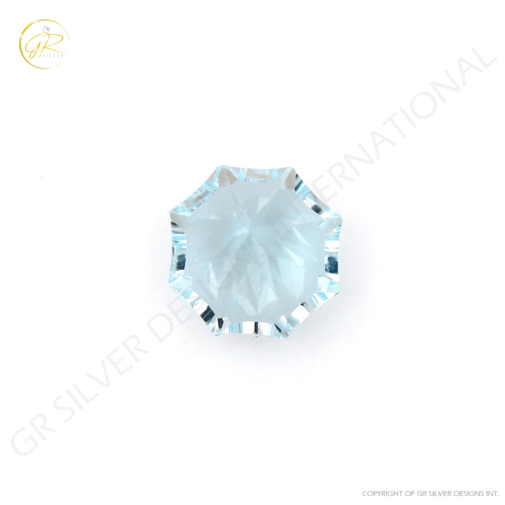 9mm Round Shape Blue Topaz Loose Gemstone For Jewelry Making