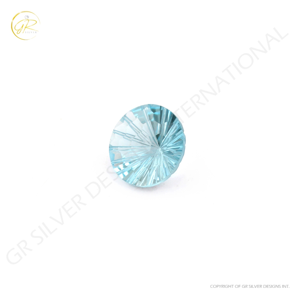 10mm Round Cut Sky Blue Topaz Loose Gemstone