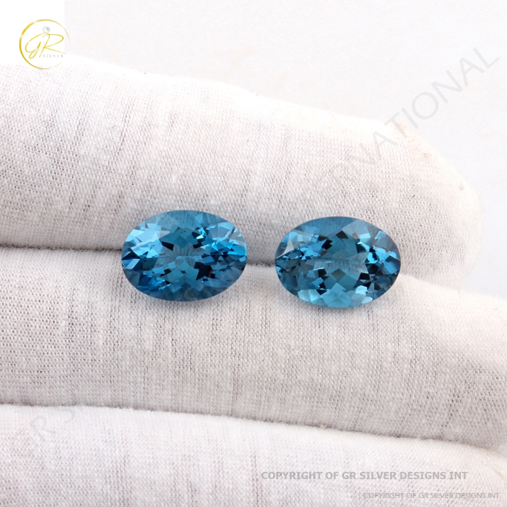 10x14mm Oval Shape London Blue Topaz Gemstone