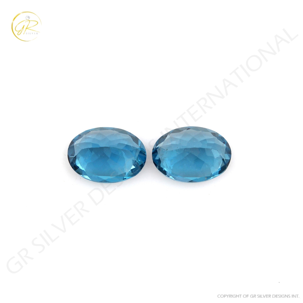 10x14mm Oval Shape London Blue Topaz Gemstone