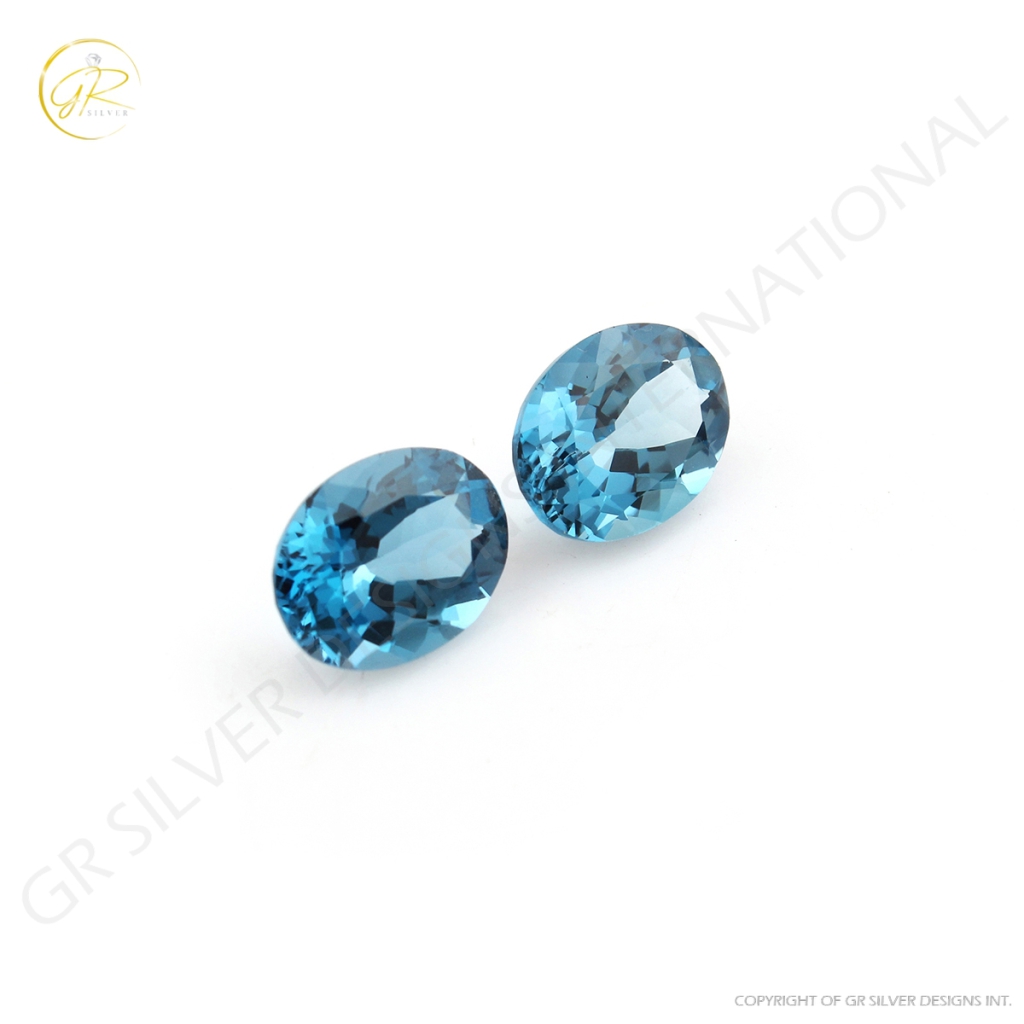 10x14mm Oval Shape London Blue Topaz Gemstone