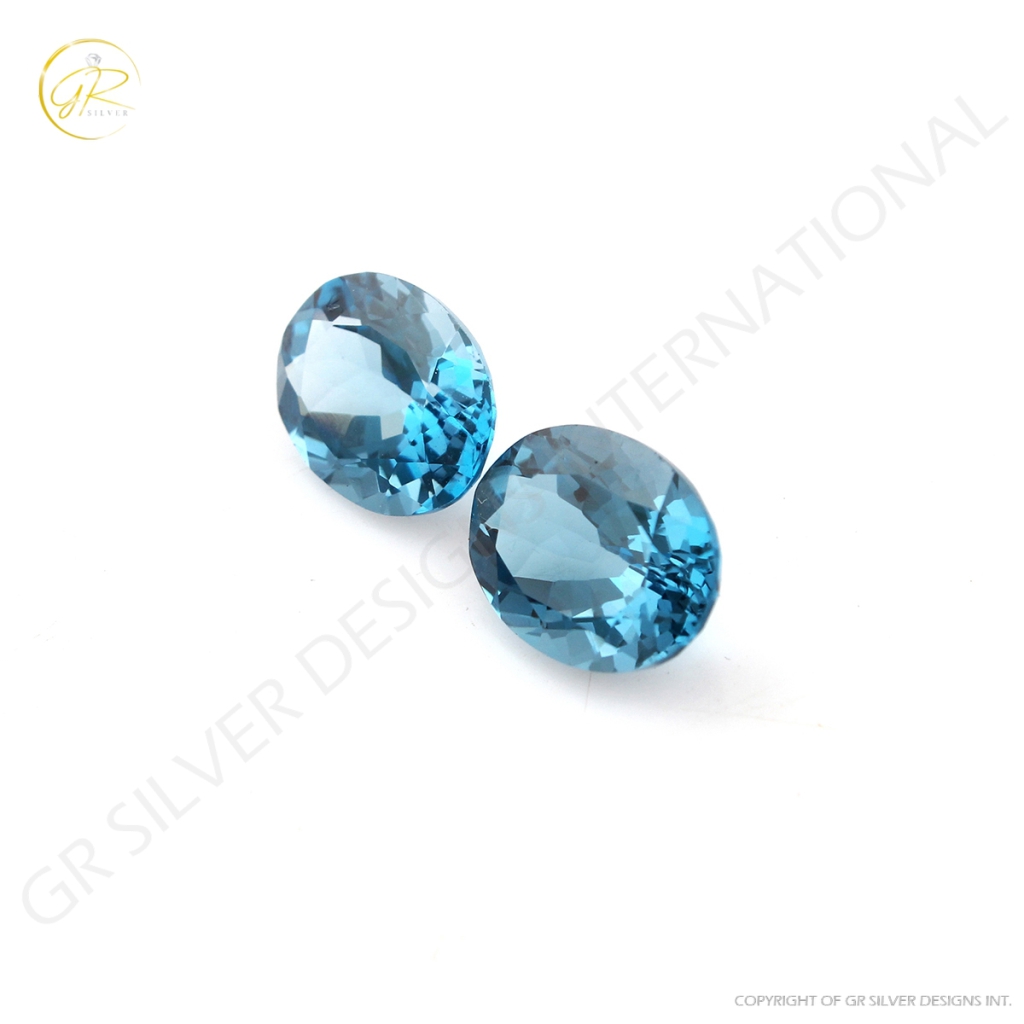 10x14mm Oval Shape London Blue Topaz Gemstone