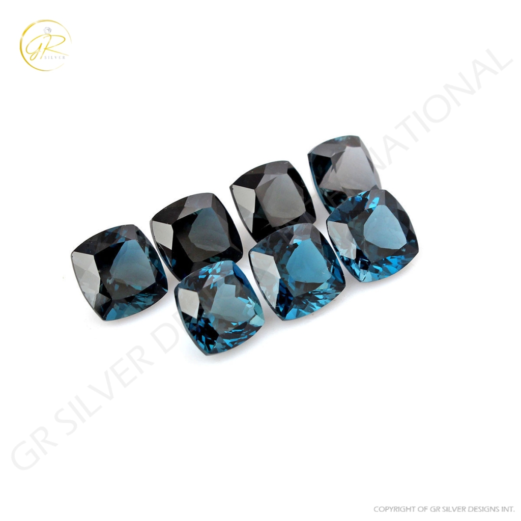 Natural London Blue Topaz cushion Shape Gemstone