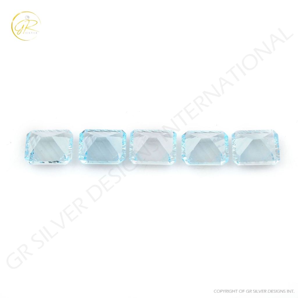 Natural sky Blue Topaz Octagon Shape Loose Gemstone