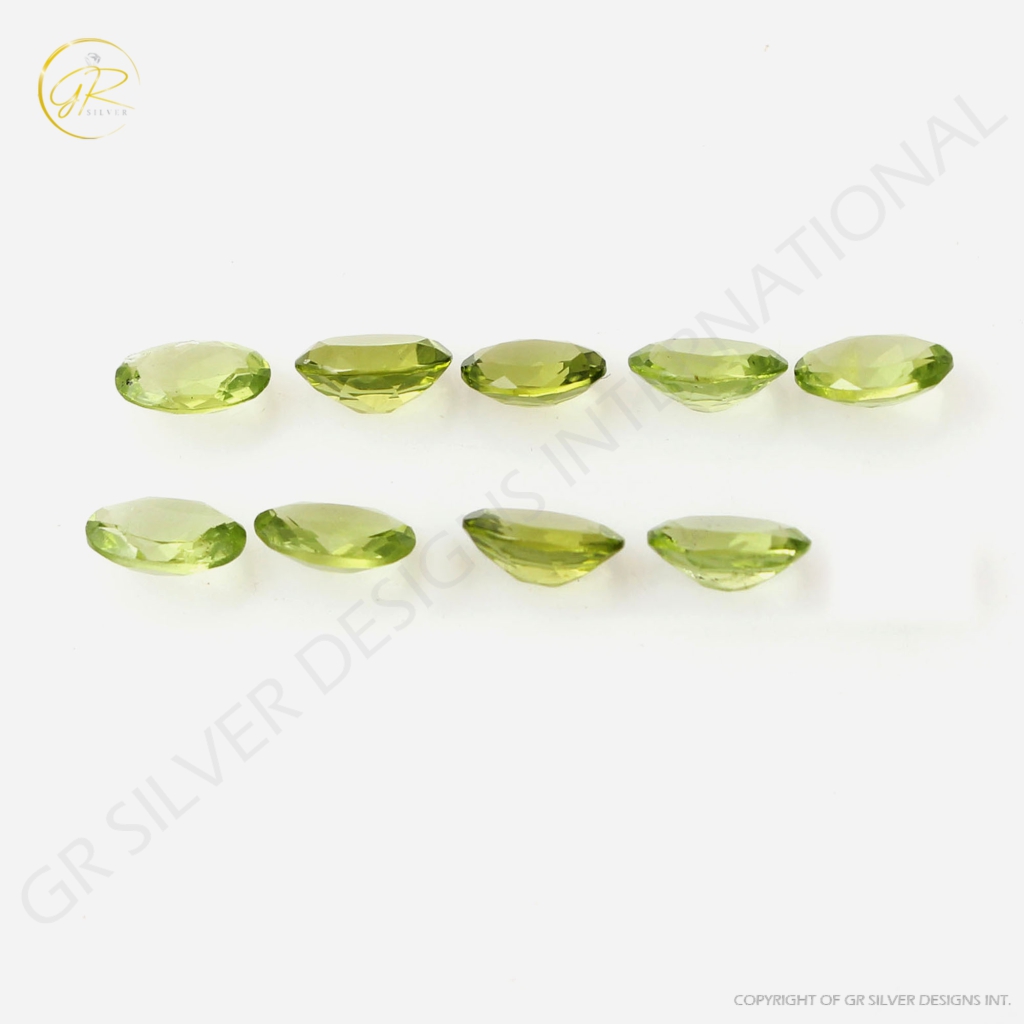 Natural Peridot 5x7mm Faceted Oval Loose Gemstone