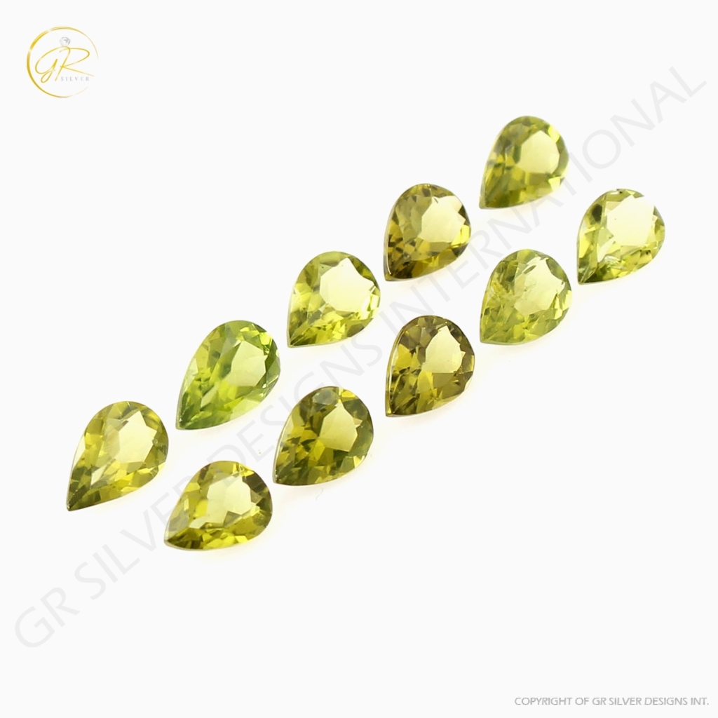 Natural Peridot 5x7mm Pear Shape Gemstone