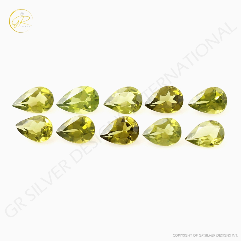 Natural Peridot 5x7mm Pear Shape Gemstone