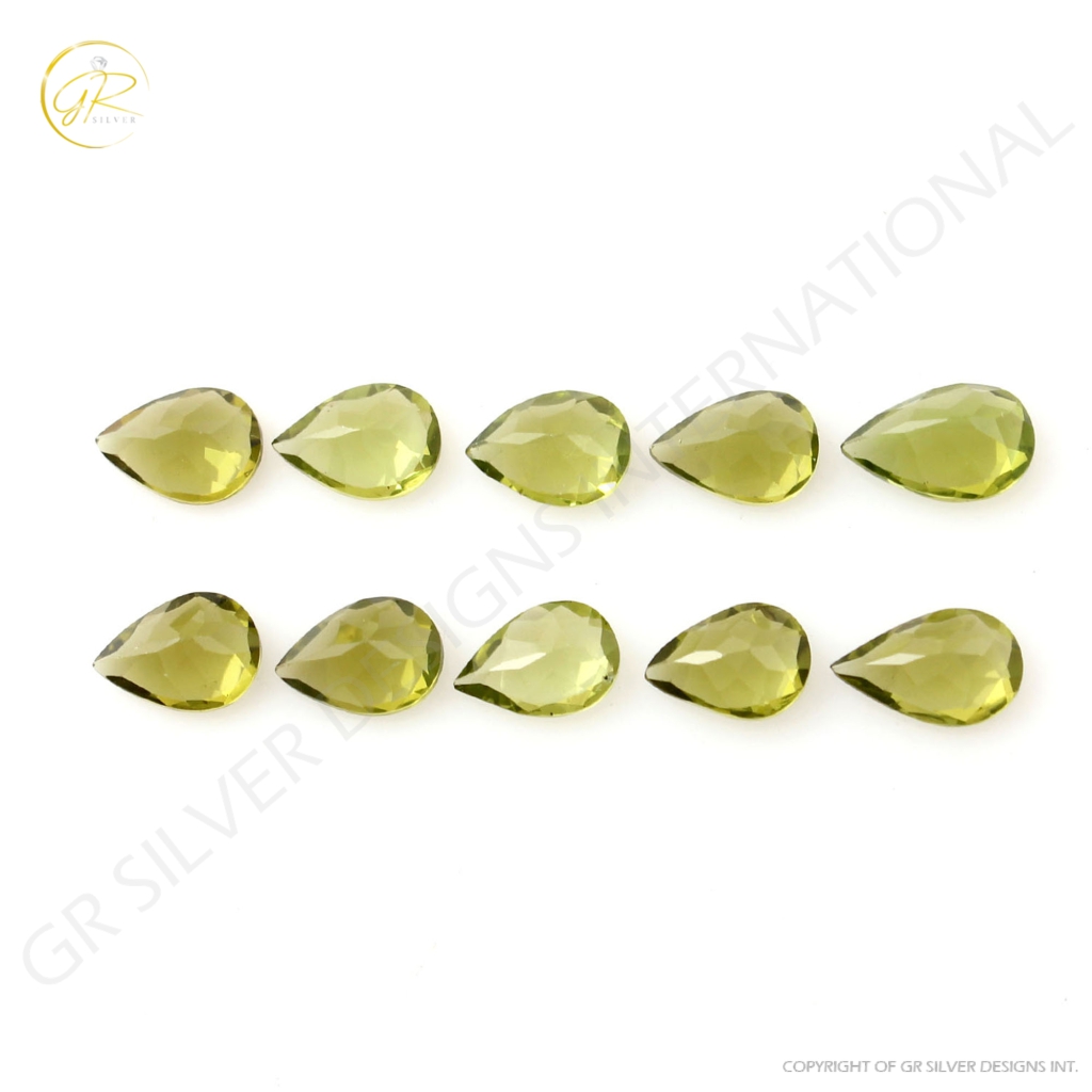 Natural Peridot 5x7mm Pear Shape Gemstone