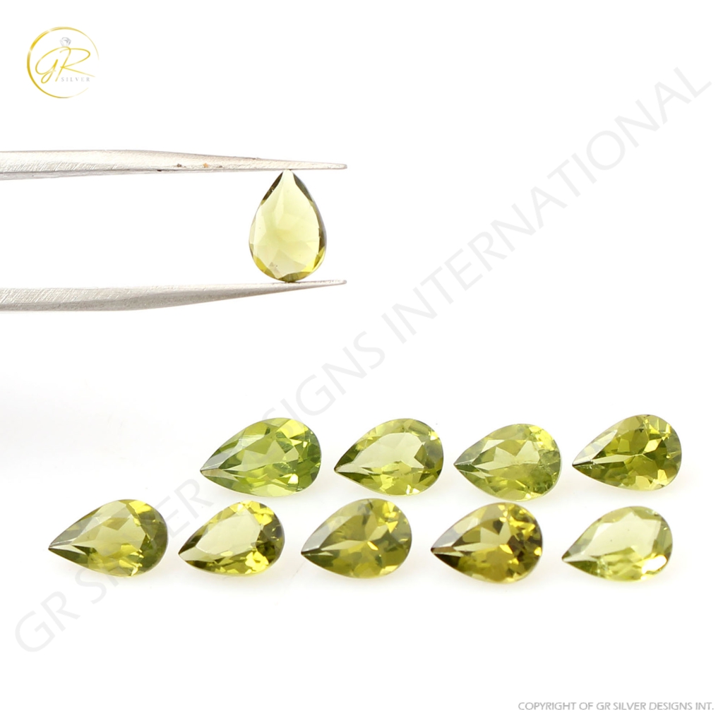 Natural Peridot 5x7mm Pear Shape Gemstone